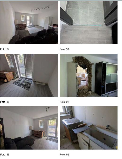 Wohnung in Wien: Durchbruch in Wand zwischen zwei Räumen, ein Schrank daneben