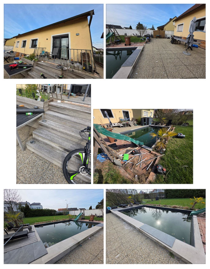 Gartenanlage mit Pool und Terrasse in Österreich